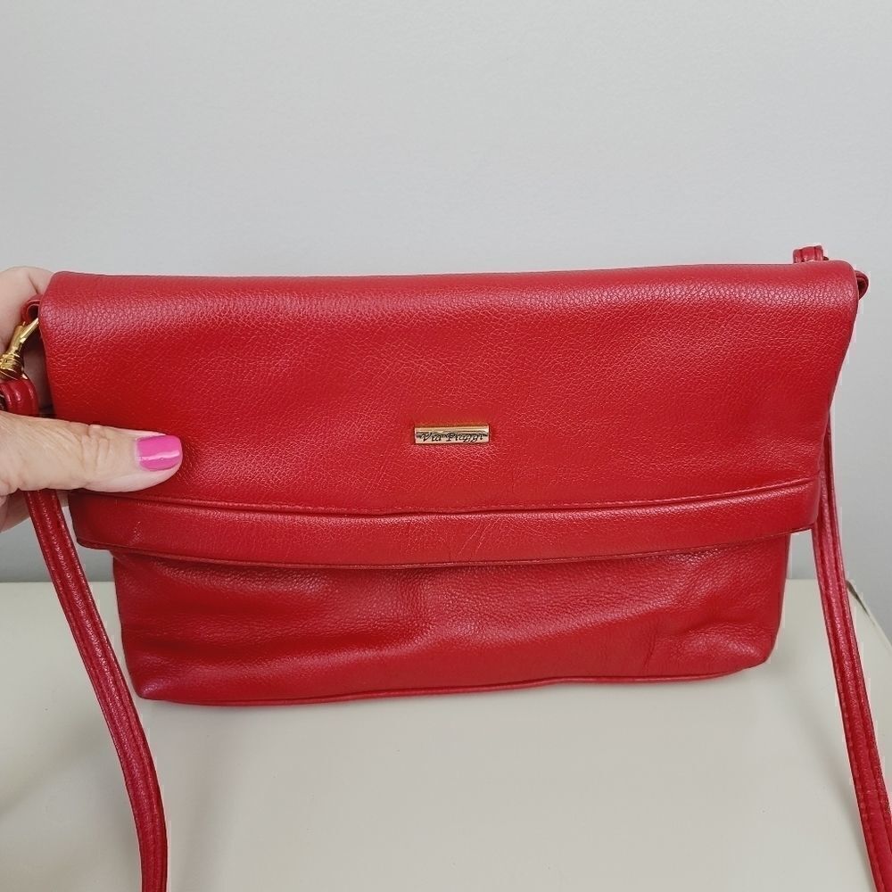 Via Piaggi Leather Purse  